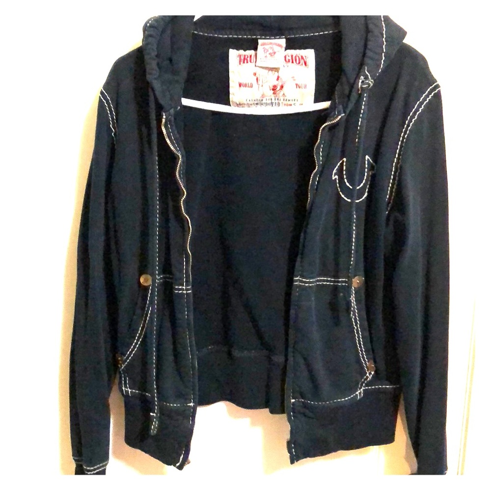 black true religion sweater size S